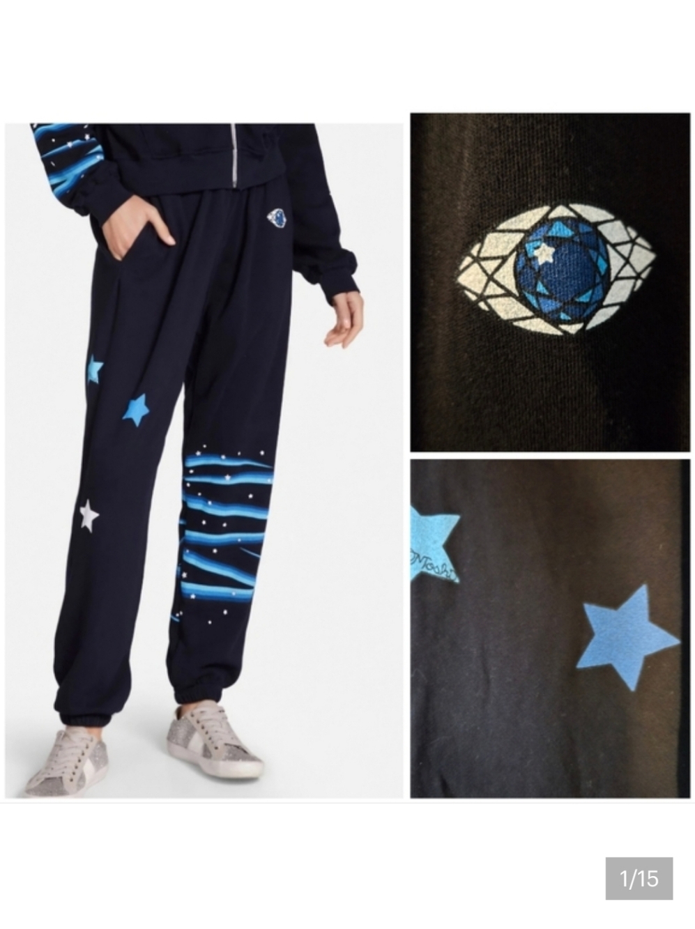 Lauren Moshi Chantria Sapphire Eye sweatpants